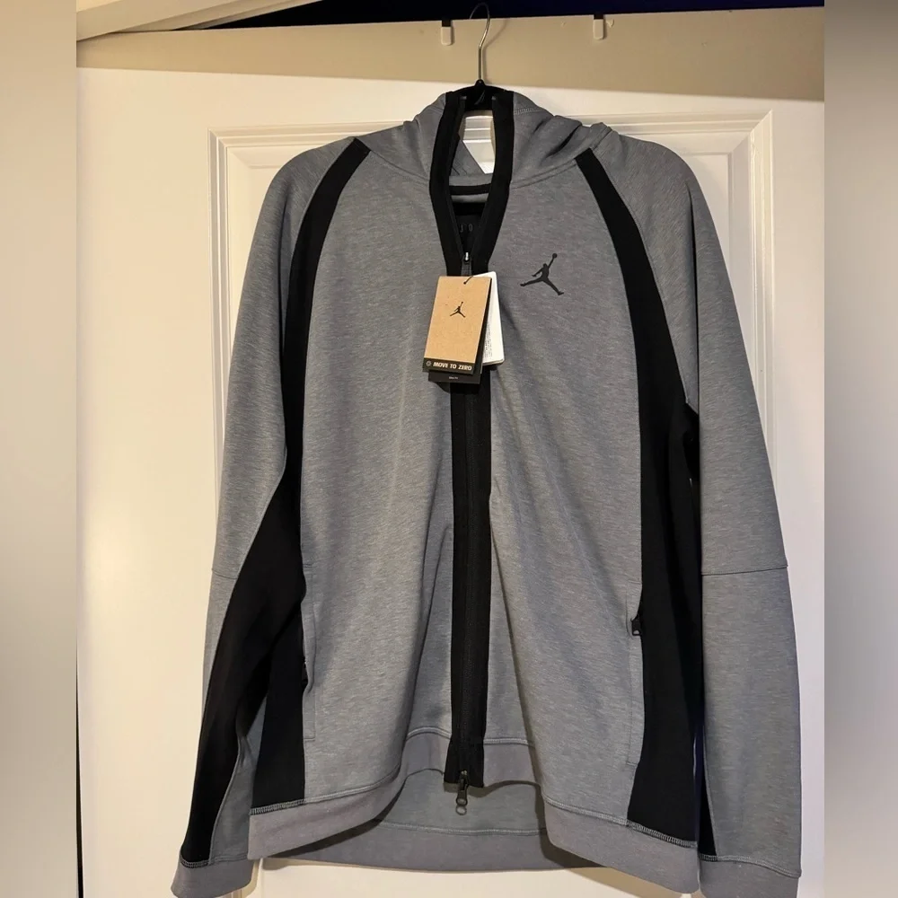 NEW Nike Jordan Men's Dri-Fit Air Fleece Full Zip Sweatshirt Gray Large NWT